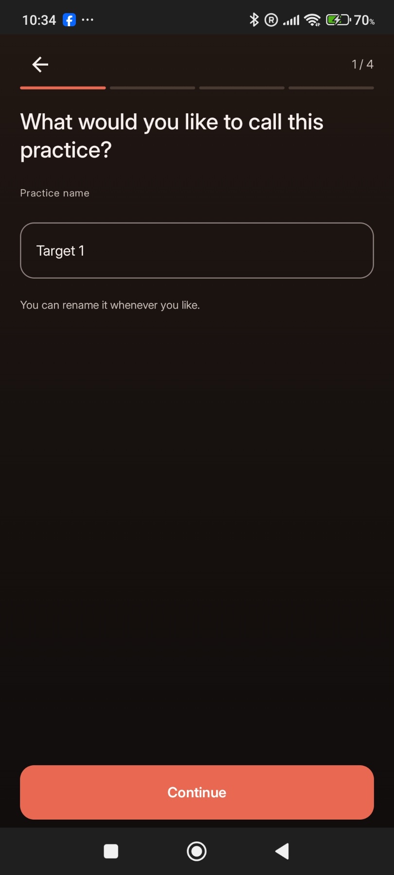 Step 1: Enter a practice name
